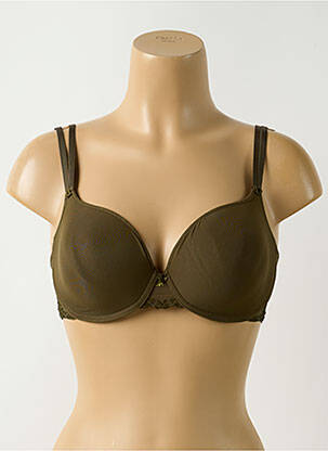 Sutien efect material satinat top sutien modelat verde PASSIONATA femeie