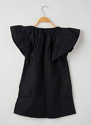 Rochie midi mâneci scurte mâneci scurte negru RORA fată