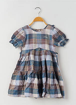 Rochie midi mâneci scurte mâneci scurte albastru RORA fată