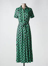 Rochie lungă mâneci scurte mâneci scurte verde BY SWAN femeie