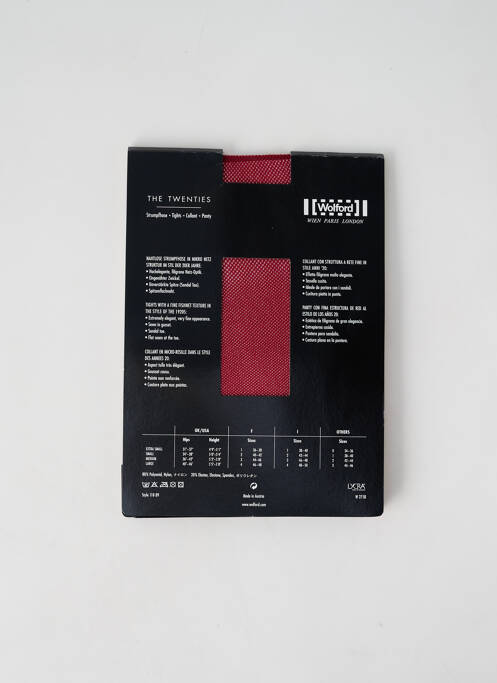 Colanți elasticitate roșu WOLFORD femme