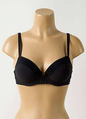 Sutien efect material satinat top sutien modelat negru ROSY femeie