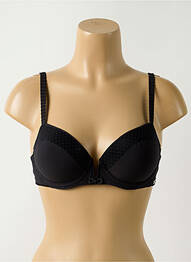 Sutien efect material satinat top sutien modelat negru ROSY femme