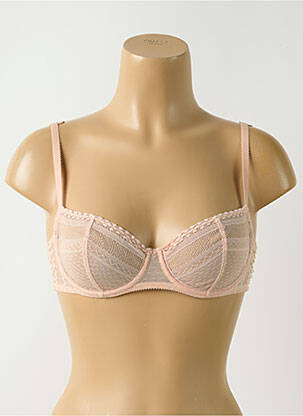Sutien efect material satinat sutien cupe întregi cu decolteu înalt roz VANITY FAIR femeie