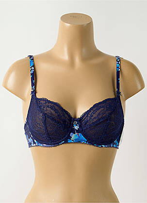 Sutien efect material satinat albastru AUBADE femeie