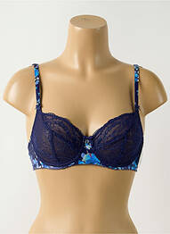 Sutien efect material satinat albastru AUBADE femme