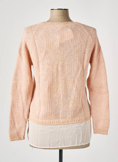 Pulover guler în v mâneci lungi roz SALSA femme