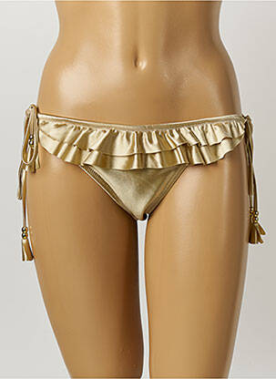 Chiloți de baie auriu MOLLY BRACKEN femeie