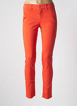 Pantalon chino talie joasă talie joasă portocalie HAPPY femeie