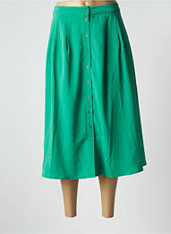 Fustă midi talie cu cleme verde MOLLY BRACKEN femeie