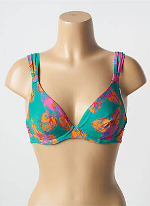 Sutien de costum de baie sutien cupe întregi cu decolteu înalt sutien cupe întregi cu decolteu înalt verde SIMONE PERELE femeie