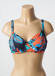 Sutien de costum de baie elasticitate sutien cupe întregi cu decolteu înalt albastru SIMONE PERELE femme