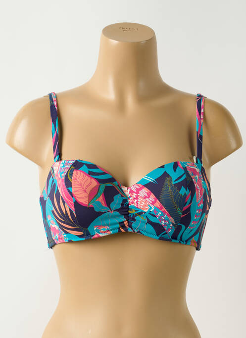 Sutien de costum de baie elasticitate top sutien push-up albastru SIMONE PERELE femme