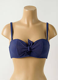 Sutien de costum de baie elasticitate top sutien push-up albastru SIMONE PERELE femme