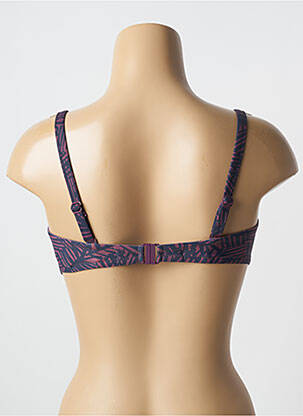 Sutien de costum de baie bretele elastice detașabile sutien balconet cu decolteu înalt violet SIMONE PERELE femeie
