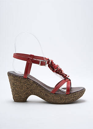 Sandale/Pantofi decupați roșu SANTAFE femeie