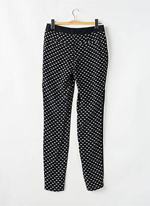 Pantalon chino broderie galoni laterali talie joasă negru MEXX femeie