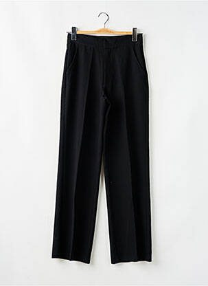 Pantalon drept țesătură crep talie înaltă negru BROADWAY femeie