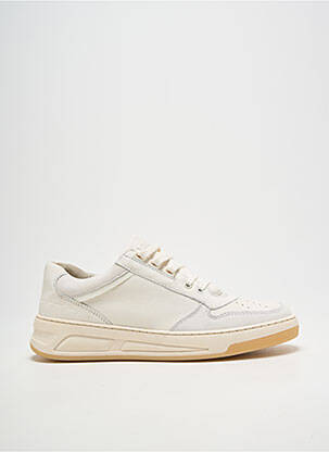 Adidași material neted toc de 4 la 6 cm alb BRONX femeie