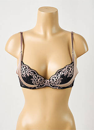 Sutien efect material satinat top sutien modelat negru AUBADE femeie