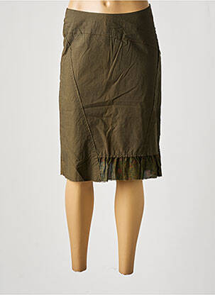 Fustă midi verde FLEUR DE SEL femeie