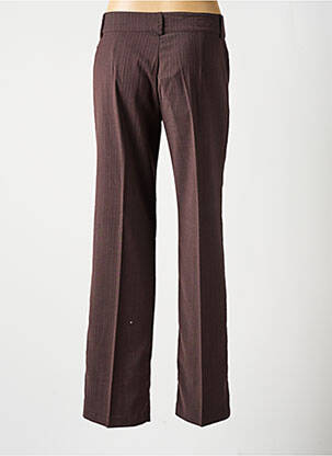Pantalon drept țesătură crep talie joasă maro S.C FASHION femeie