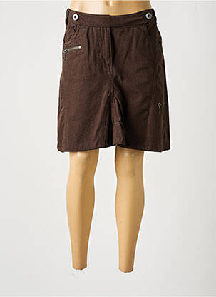 Fustă scurtă maro DOUBLE JEU femeie