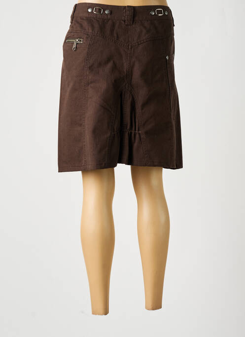Fustă scurtă maro DOUBLE JEU femeie