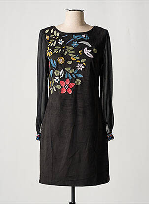 Rochie scurtă mâneci lungi mâneci lungi maro DESIGUAL femeie