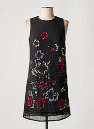 Rochie scurtă croială fluidă fără mâneci negru DESIGUAL femeie