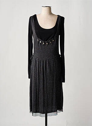 Rochie midi mâneci lungi mâneci lungi gri DDP femeie