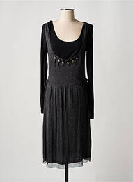 Rochie midi mâneci lungi mâneci lungi gri DDP femeie