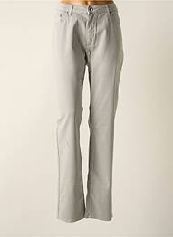 Pantalon slim țesătură poplin mărime normală gri KANOPE femme