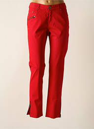 Pantalon slim talie joasă talie joasă roșu DDP femeie