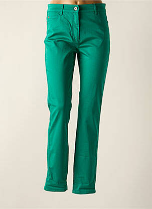 Pantalon slim țesătură poplin mărime normală verde OLSEN femeie