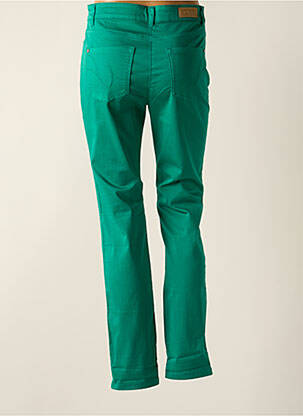 Pantalon slim țesătură poplin mărime normală verde OLSEN femeie