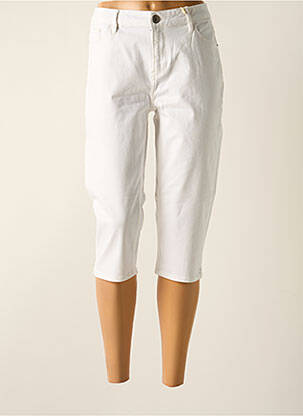 Pantalon trei sferturi buzunare alb GARCIA femeie