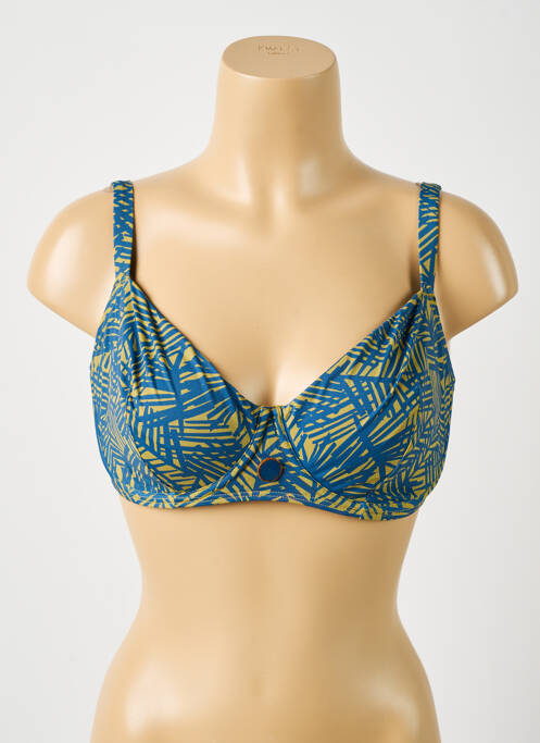 Sutien de costum de baie elasticitate sutien cupe întregi cu decolteu înalt verde SIMONE PERELE femme