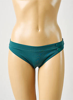 Chiloți de baie efect material satinat bikini verde SIMONE PERELE femeie