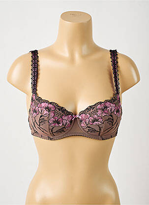 Sutien efect material satinat top sutien modelat maro AUBADE femeie
