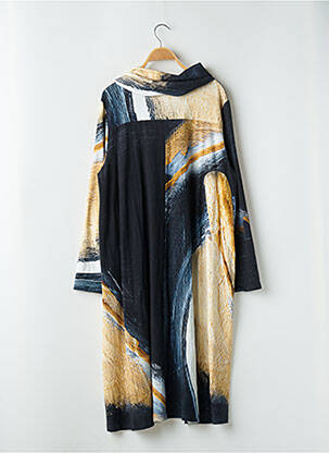 Rochie midi imprimeu fantezie mâneci lungi negru NIJII femeie