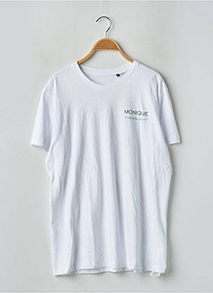 Tricou croială dreaptă mâneci scurte alb B&C bărbat
