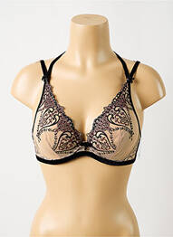 Sutien efect material satinat sutien cupe întregi cu decolteu înalt negru AUBADE femme