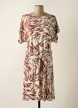 Rochie midi mâneci scurte mâneci scurte maro GARCIA femeie