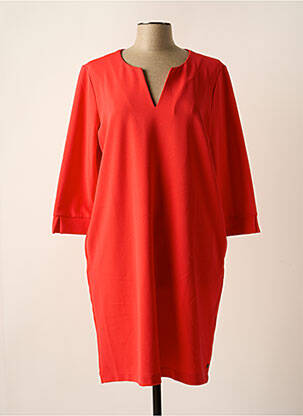 Rochie midi mâneci 3/4 mâneci 3/4 roșu GARCIA femeie