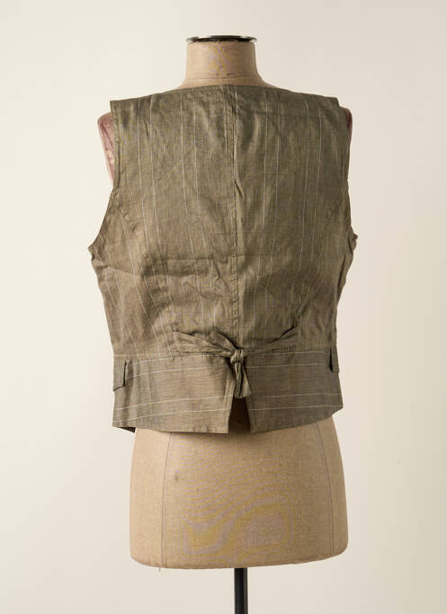 Vestă fără mâneci gri FLEUR DE SEL femeie