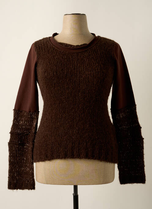 Pulover maro DOUBLE ONE PEACE femeie