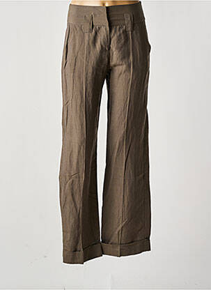 Pantalon larg maro FLEUR DE SEL femeie