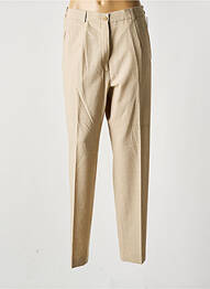 Pantalon drept talie cu cleme talie înaltă bej IMMAC femme