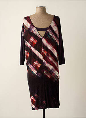 Rochie midi imprimeu floral mâneci 3/4 violet DESIGUAL femeie